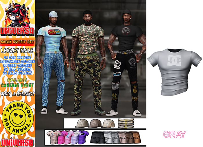 #UNIVERSA MEN - Malik Shirt - Gray - Legacy Male - Legacy Athletic
