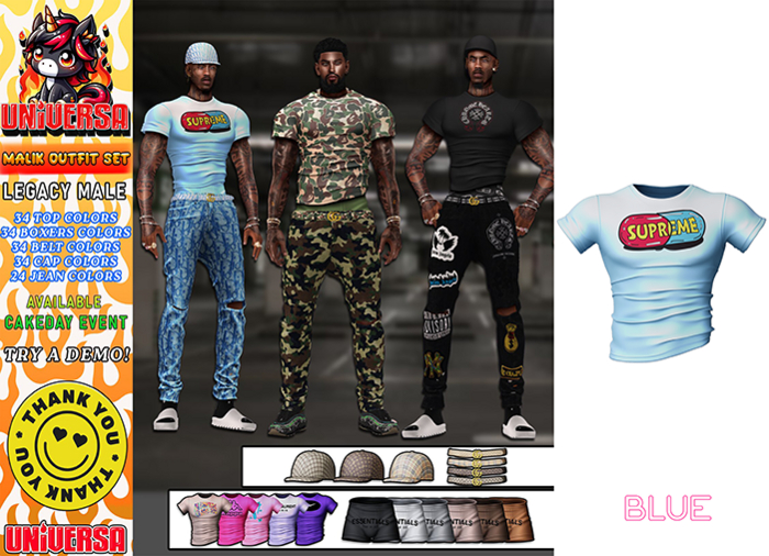 #UNIVERSA MEN - Malik Shirt - Blue - Legacy Male - Legacy Athletic