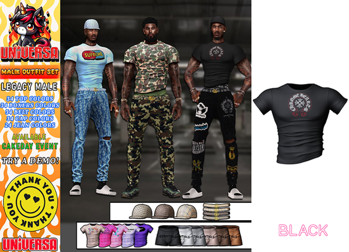 #UNIVERSA MEN - Malik Shirt - Black - Legacy Male - Legacy Athletic