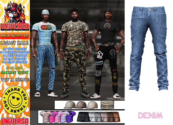 #UNIVERSA MEN - Malik Jeans - Denim - Legacy Male - Legacy Athletic
