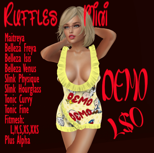DEMO SUMMER RUFFLES MINI DRESS