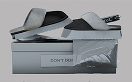 DONT'HUGG SLIPPERS -BLACK WHITE-