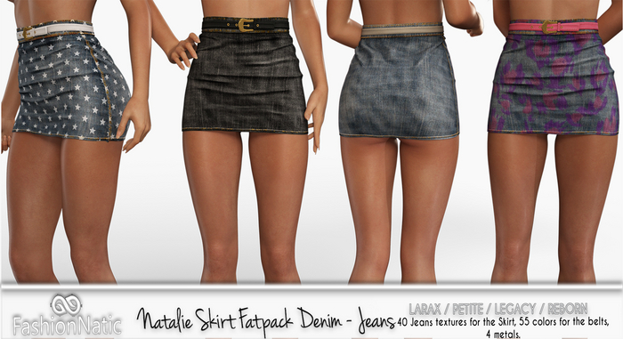 Skirt Natalie Fatpack Denim - Jeans  - LaraX, PetiteX, Legacy, Reborn - FashionNatic