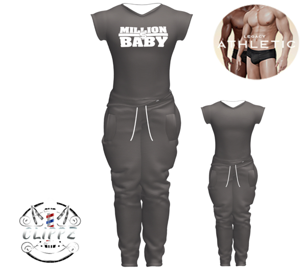 CLIPPZ LEGACY TRAINING SWEAT SET - CHARCOAL