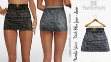 Skirt Natalie Dark Blue Denim - Jeans  - LaraX, PetiteX, Legacy, Reborn - FashionNatic