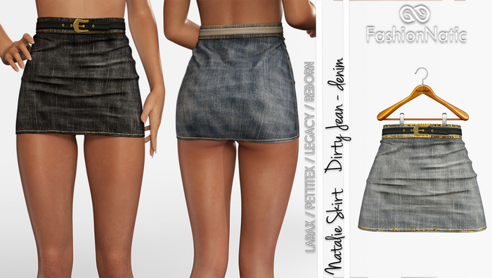 Skirt Natalie Dirty  Denim - Jeans  - LaraX, PetiteX, Legacy, Reborn - FashionNatic