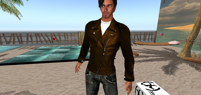 Brown leather jacket