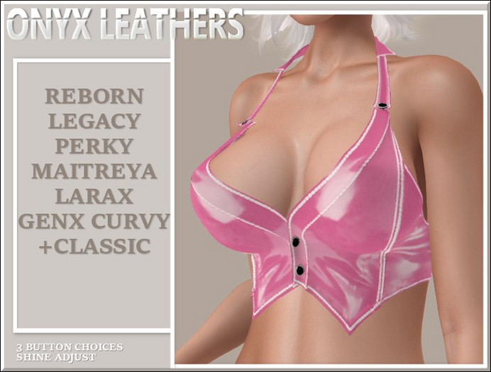 Latex Halter Vest - Pink Version