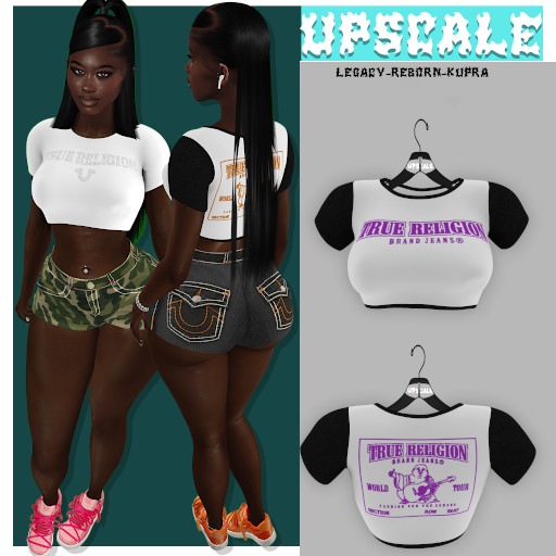 {UPSCALE} Truey tee blk/purple