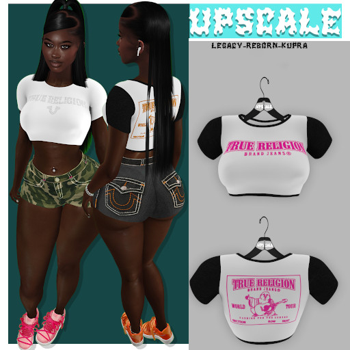 {UPSCALE} Truey tee blk/pink