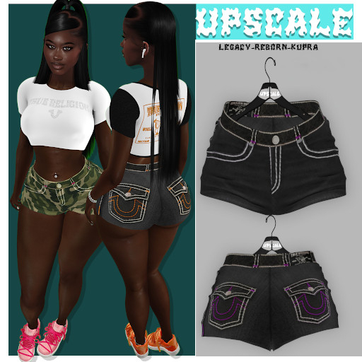 {UPSCALE} Truey Shorts blk/purple