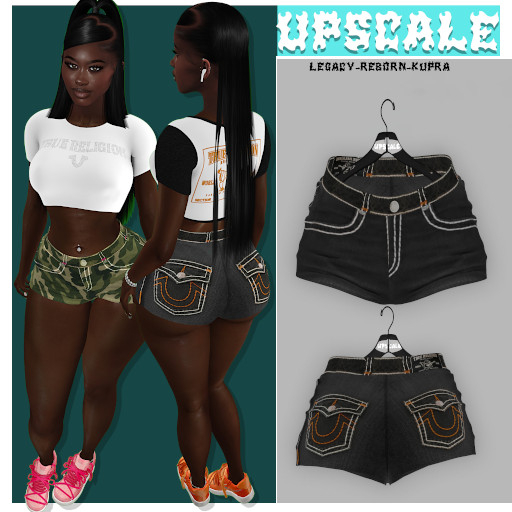 {UPSCALE} Truey Shorts blk/orange