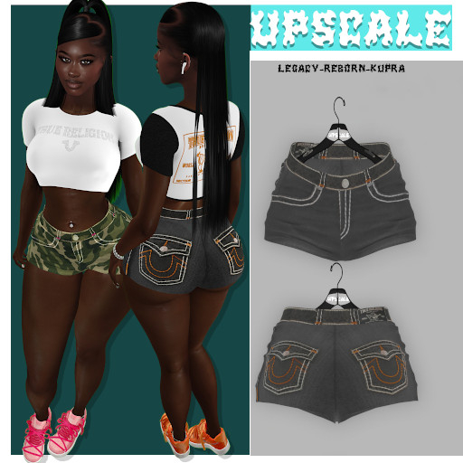 {UPSCALE} Truey Shorts grey/orange