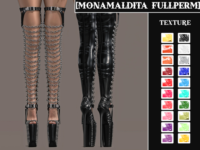 #30 - MONAMALDITA - Texture Latex - Shoes