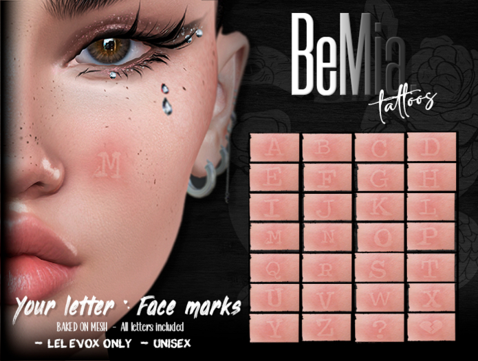 BeMia. Your letter face marks