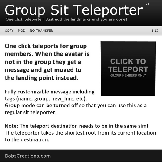 Group Sit Teleporter 