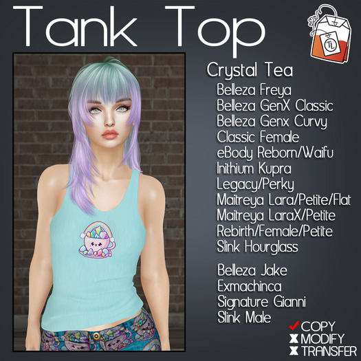 ~TL~ Crystal Tea Tank Top