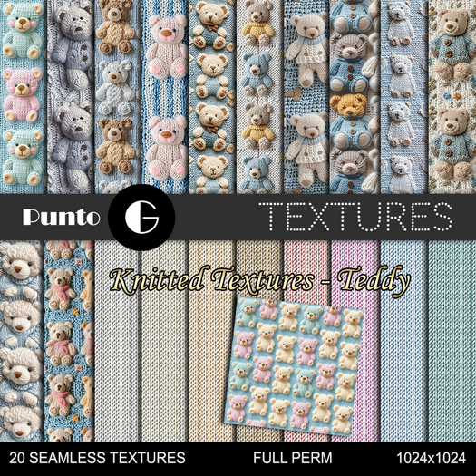 Full Perm Textures - Knitted Teddy
