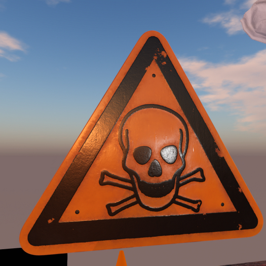Warning sign poison PBR