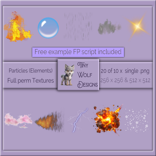 Second Life Marketplace - Particles (Elements) full permission textures