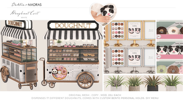 Dahlia X MADRAS - Doughnut Cart - Dispenser Holdable, Wearable, Bento - WHITE