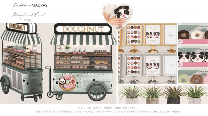 Dahlia X MADRAS - Doughnut Cart - Dispenser Holdable, Wearable, Bento - GREEN
