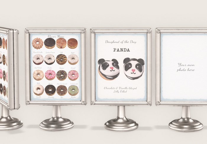 Dahlia X MADRAS - Doughnut Cart - Menu - Silver - Frame