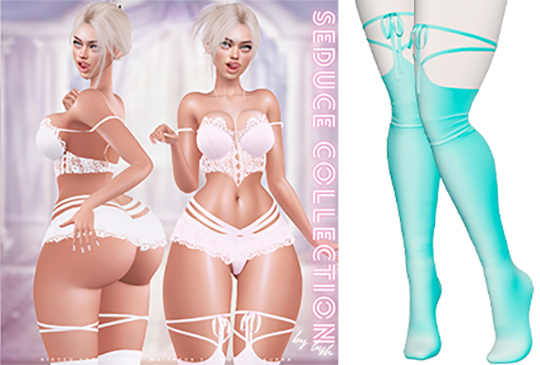 Lush - Seduce Stockings Turquoise