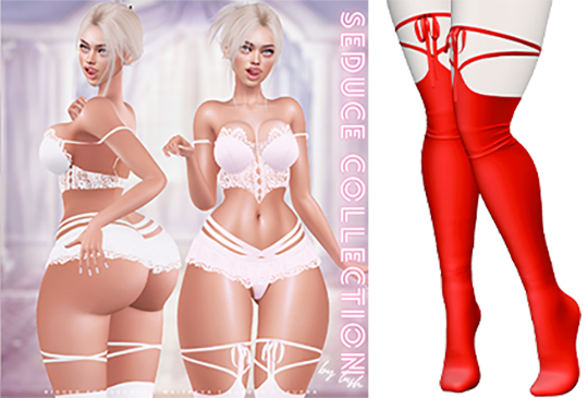 Lush - Seduce Stockings Red