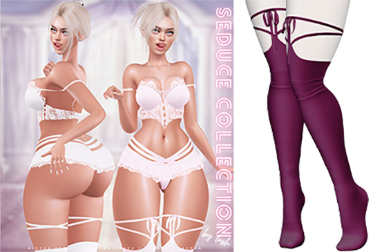 Lush - Seduce Stockings Merlot