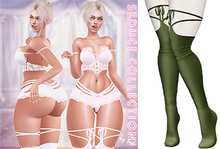 Lush - Seduce Stockings Army Green