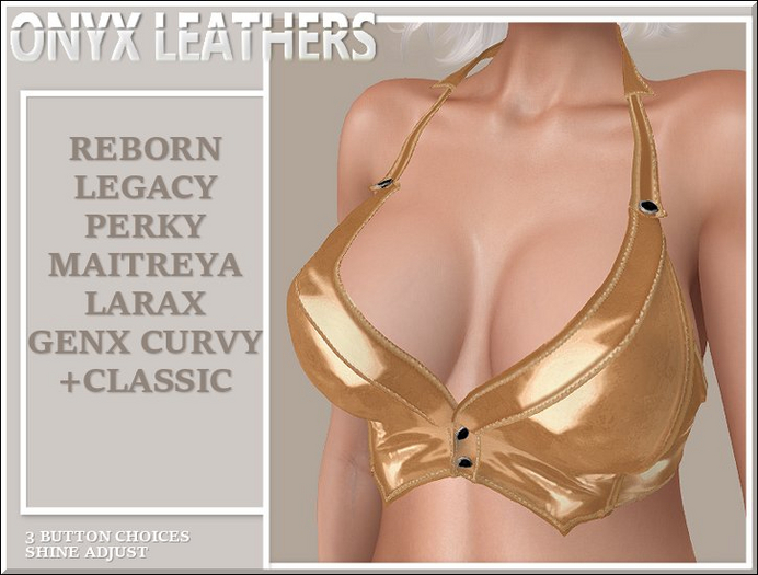 Latex Halter Vest - Gold Version
