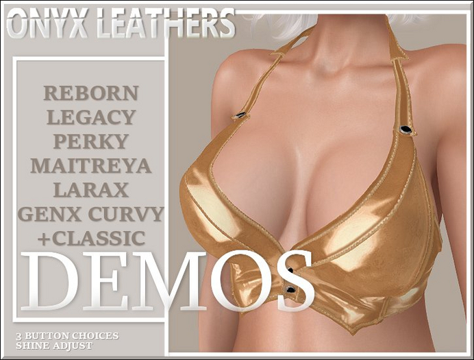 Demos for Latex Halter Vest - Gold Version