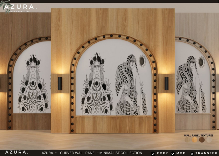 AZURA ::: CURVED WALL PANEL - MINIMALIST COLLECTION
