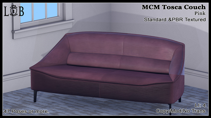 ~L:B~ MCM Tosca Couch-Pink (Boxed)