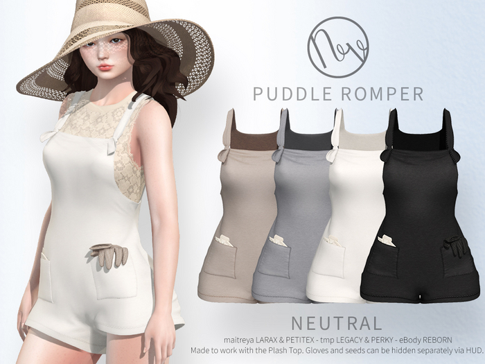 neve romper - puddle neutral