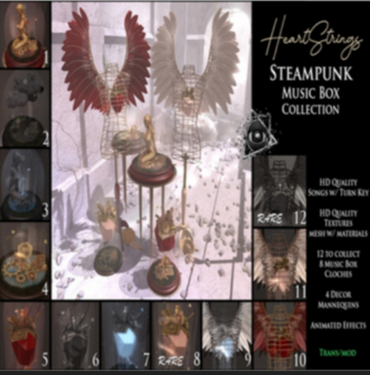 8_3rd Eye_Heartstrings Steampunk ( Music Box ) RARE