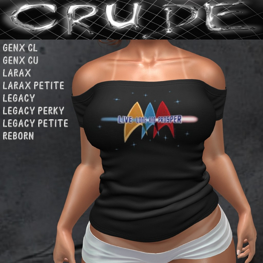 Live Long and Prosper Women's Shoulder Shirt L (WOL)  <Wear Me>