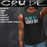 Music On World Off Men's T-Shirt (MT3) <Wear Me>
