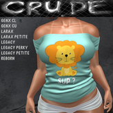 Sup (Lion) Women's Shoulder Shirt L (WOL) <Wear Me>