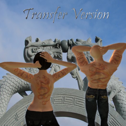 Back&Arms Chinese Dragon Tattoo (Transferable Version)