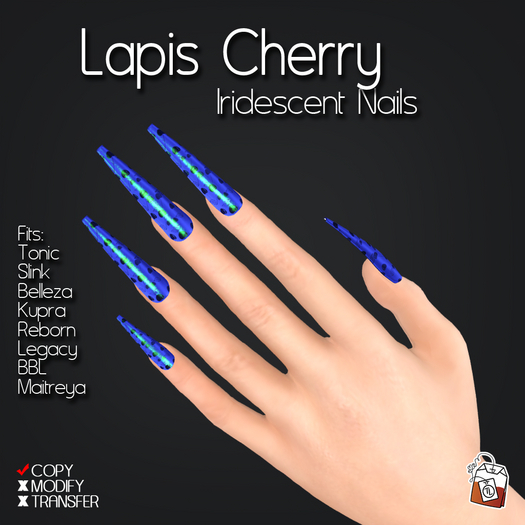 ~TL~ Cherry Lapis Iridescent Nails