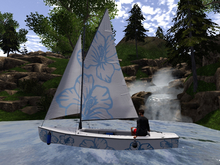 Falcon Class Blue Flowers Applier Hull and Sails