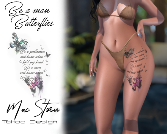 Be a man - Butterflies / Fairy (Two Designs!)