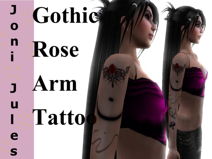 Gothic Rose Arm Tattoo