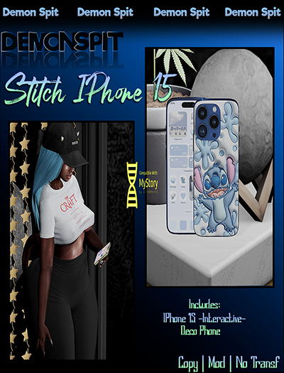 -DS- Stitch Iphone 15