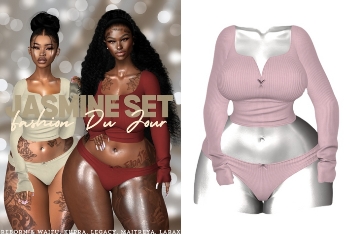 JASMINE Pyjama Set Knit- BUBBLE GUM