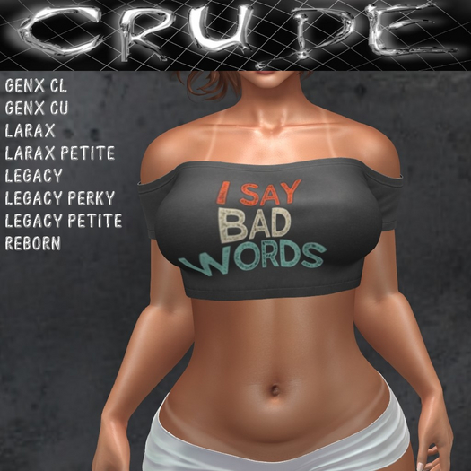 I Say Bad Words Women's Shoulder Shirt S (WOS)  <Wear Me>