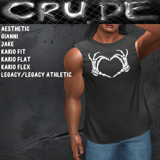 Skeleton Hands Heart Men's T-Shirt (MT3)  <Wear Me>