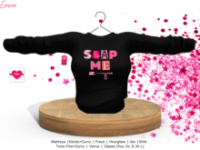 YOURMOM /\ - Envie ' Slap Me Women's Sweater ' Blk